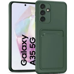 Samsung Galaxy A35 5G - Silikonhülle mit Kartenfach & Kameraschutz