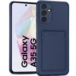 Samsung Galaxy A35 5G - Silikonhülle mit Kartenfach & Kameraschutz
