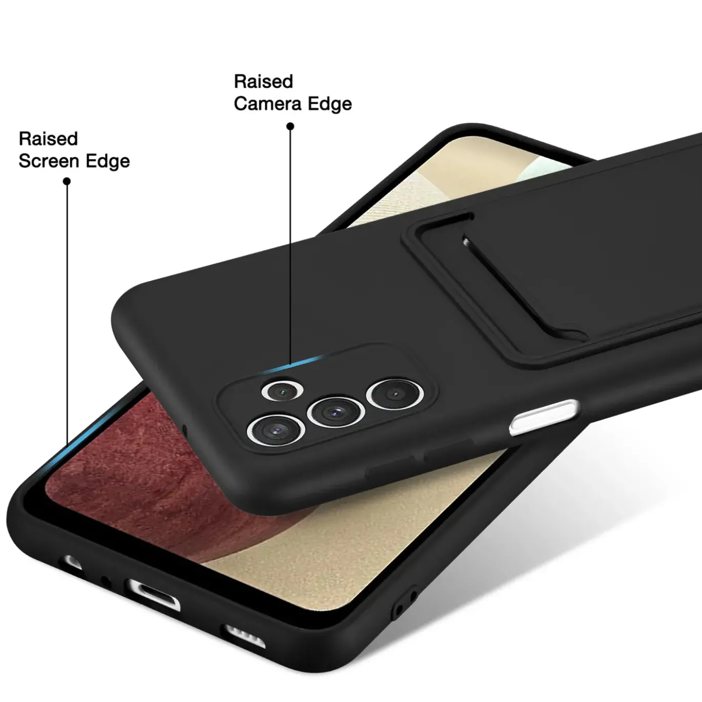 Samsung Galaxy A25 5G - Silikonhülle mit Kartenfach & Kameraschutz