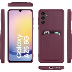 Samsung Galaxy A25 5G - Silikonhülle mit Kartenfach & Kameraschutz