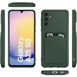 Samsung Galaxy A25 5G - Silikonhülle mit Kartenfach & Kameraschutz