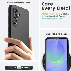 Samsung Galaxy A56 5G - Silikon Case mit Mikrofaser-Innenseite