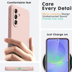 Samsung Galaxy A56 5G - Silikon Case mit Mikrofaser-Innenseite