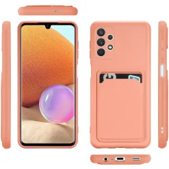 Samsung Galaxy A32 5G - Silikonhülle mit Kartenfach & Kameraschutz