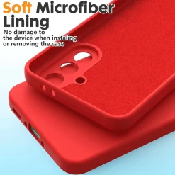 Samsung Galaxy A36 5G - Silikon Case mit Mikrofaser-Innenseite