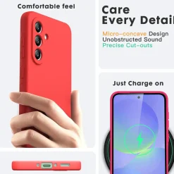 Samsung Galaxy A36 5G - Silikon Case mit Mikrofaser-Innenseite