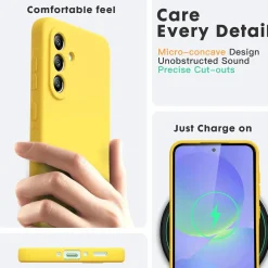 Samsung Galaxy A36 5G - Silikon Case mit Mikrofaser-Innenseite