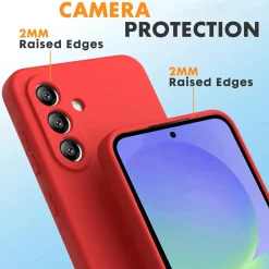 Samsung Galaxy A36 5G - Silikon Case mit Mikrofaser-Innenseite