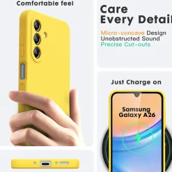 Samsung Galaxy A26 5G - Silikon Case mit Mikrofaser-Innenseite