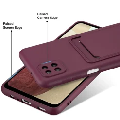 Samsung Galaxy A22 5G - Silikonhülle mit Kartenfach & Kameraschutz