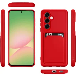Samsung Galaxy A56 5G - Silikonhülle mit Kartenfach & Kameraschutz
