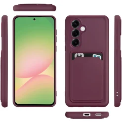 Samsung Galaxy A56 5G - Silikonhülle mit Kartenfach & Kameraschutz