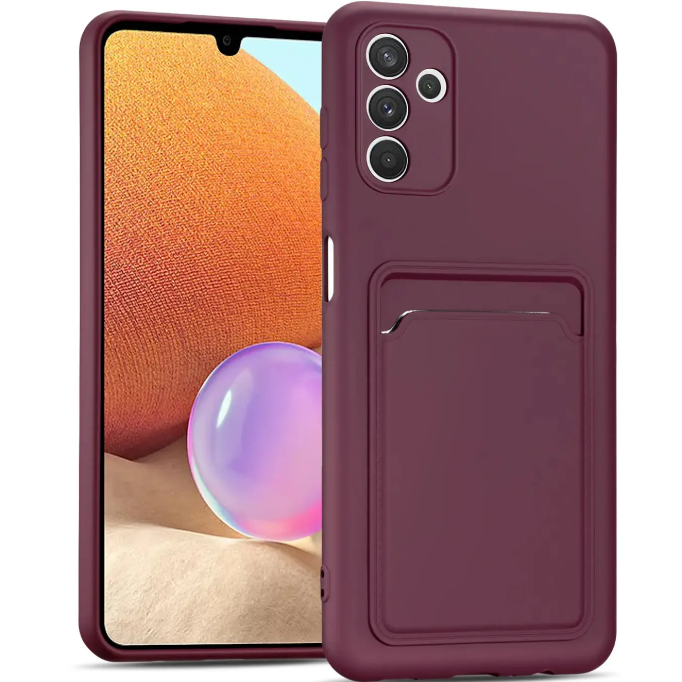 Samsung Galaxy A54 5G - Silikonhülle mit Kartenfach & Kameraschutz