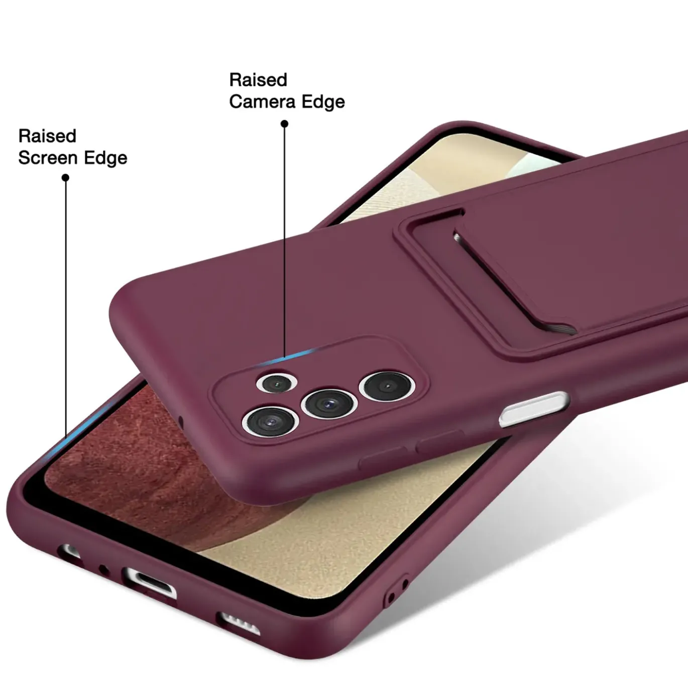 Samsung Galaxy A54 5G - Silikonhülle mit Kartenfach & Kameraschutz