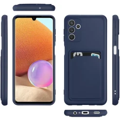 Samsung Galaxy A54 5G - Silikonhülle mit Kartenfach & Kameraschutz