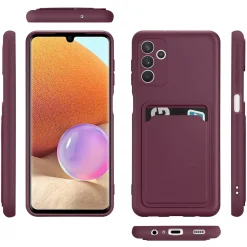 Samsung Galaxy A54 5G - Silikonhülle mit Kartenfach & Kameraschutz