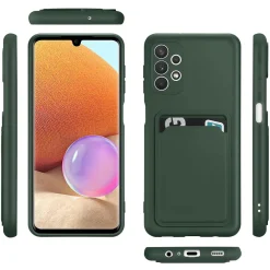 Samsung Galaxy A13 4G - Silikonhülle mit Kartenfach & Kameraschutz
