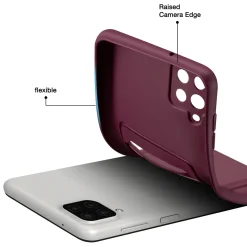 Samsung Galaxy A42 5G - Silikonhülle mit Kartenfach & Kameraschutz