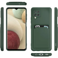 Samsung Galaxy A42 5G - Silikonhülle mit Kartenfach & Kameraschutz