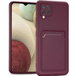 Samsung Galaxy A42 5G - Silikonhülle mit Kartenfach & Kameraschutz