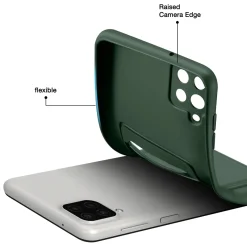 Samsung Galaxy A42 5G - Silikonhülle mit Kartenfach & Kameraschutz