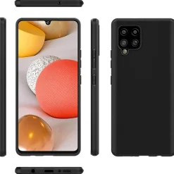 Samsung Galaxy A42 5G - Slim Silikon Backcover Schwarz