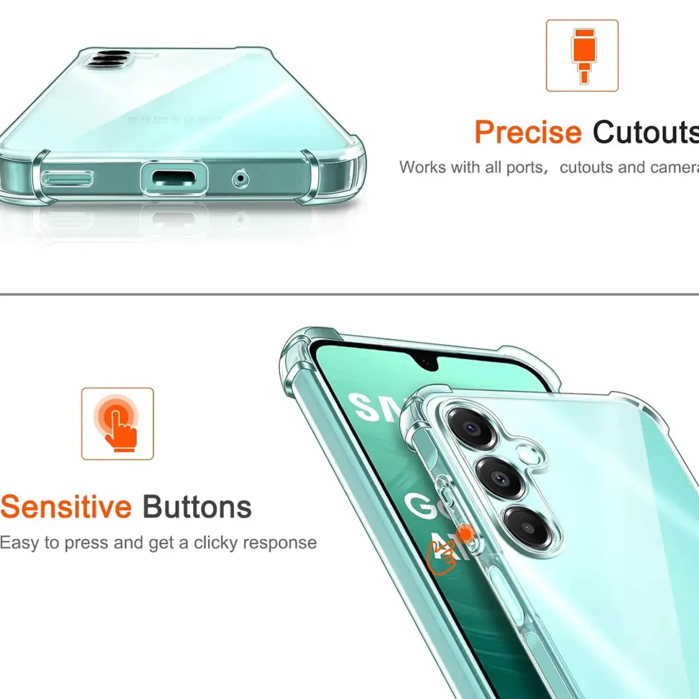 Samsung Galaxy A16 5G - Stoßfestes Clear Case