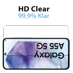 Samsung Galaxy A55 5G - 2x 9H Panzer Glasfolie, Displayfolie