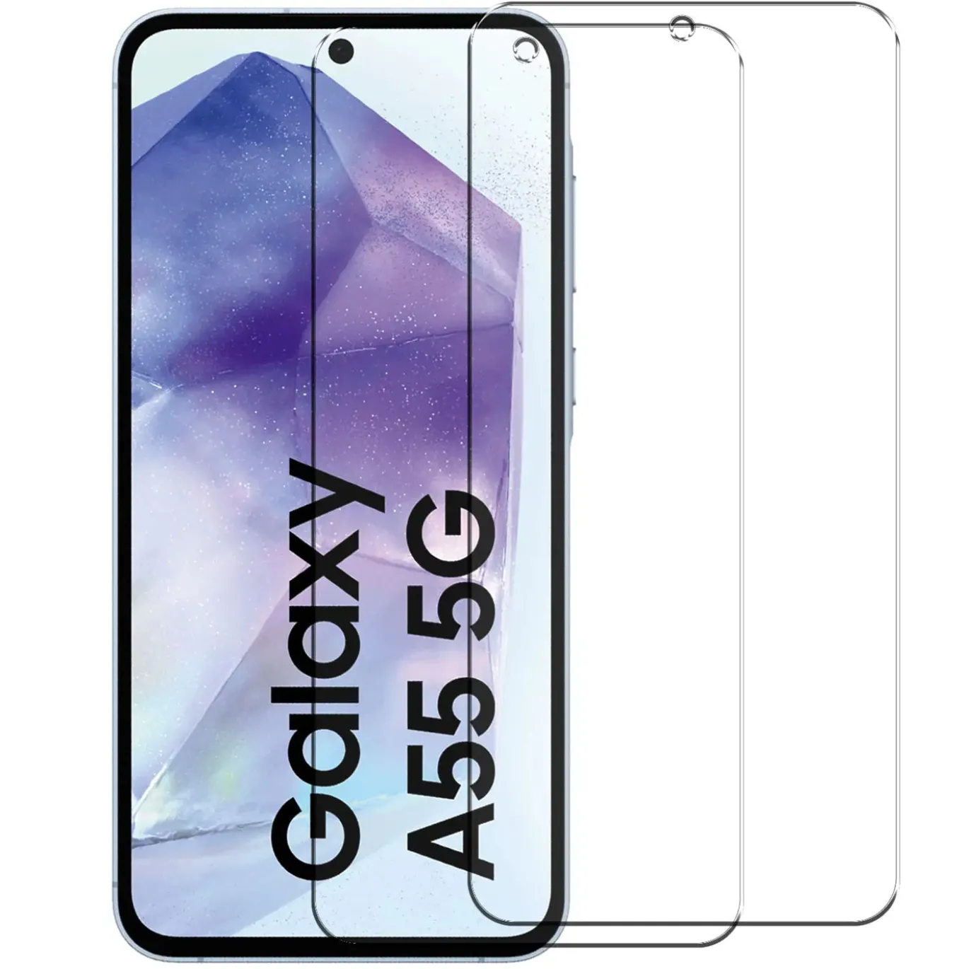 Samsung Galaxy A55 5G - 2x 9H Panzer Glasfolie, Displayfolie