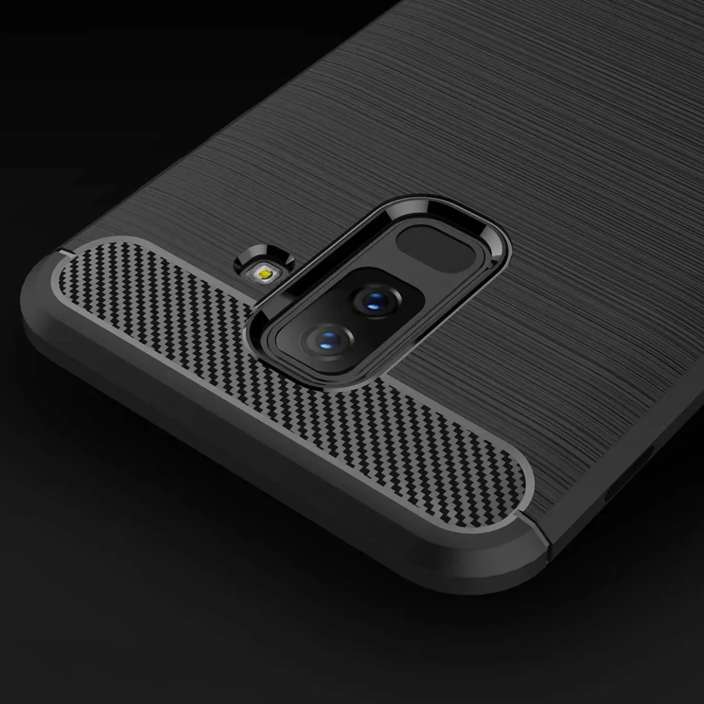 Samsung Galaxy A8 Plus 2018 - Carbon Case Hülle, stoßfest