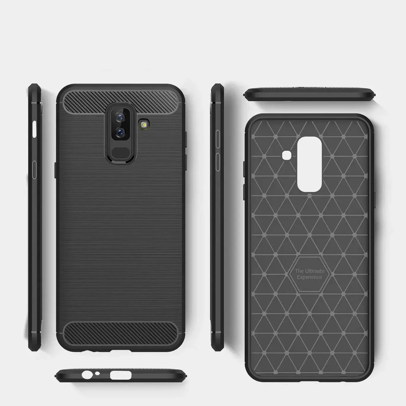 Samsung Galaxy A8 Plus 2018 - Carbon Case Hülle, stoßfest