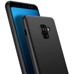 Samsung Galaxy A8 Plus 2018 - Slim Silikon Backcover Schwarz
