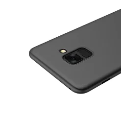 Samsung Galaxy A8 Plus 2018 - Slim Silikon Backcover Schwarz