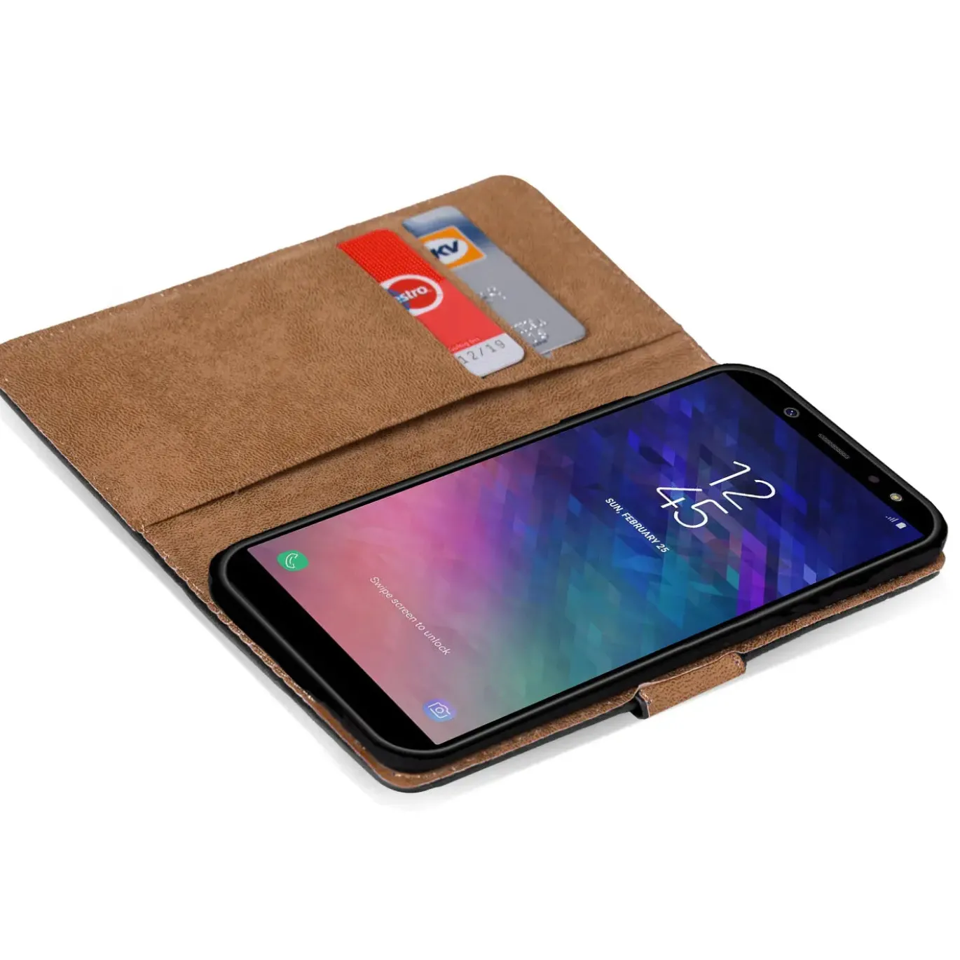 Samsung Galaxy A6 Plus - Klapphülle mit Kartenfächern