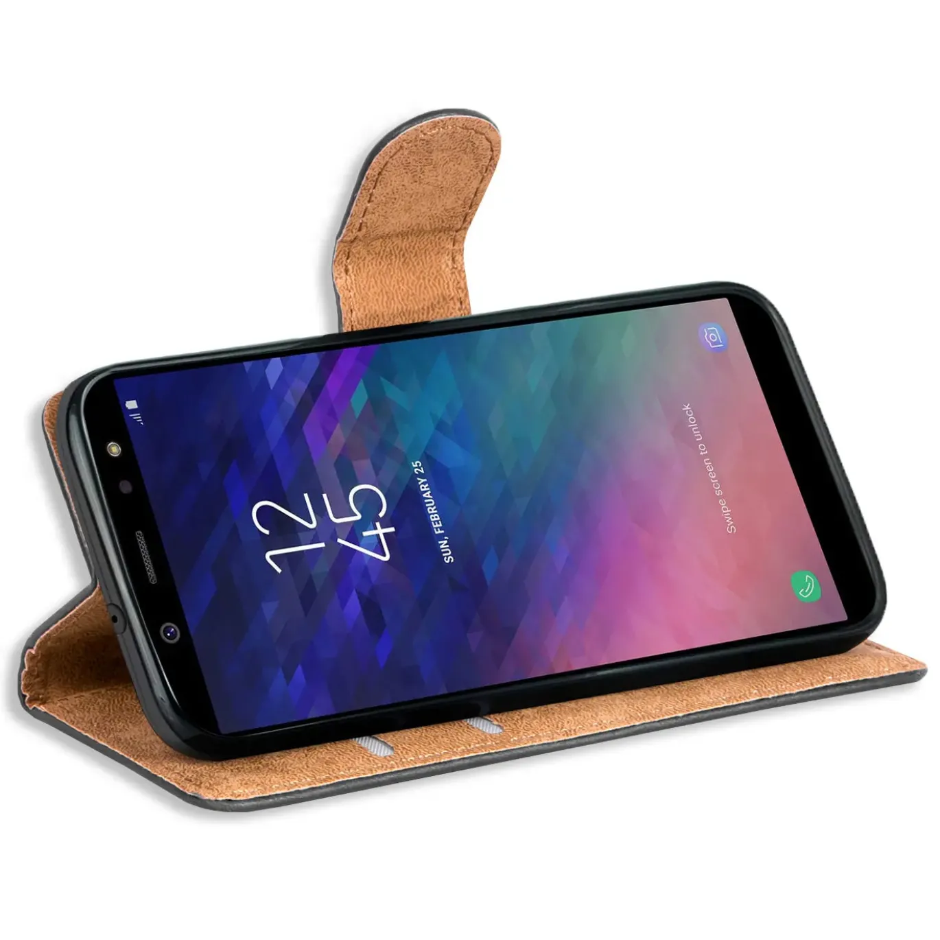 Samsung Galaxy A6 Plus - Klapphülle mit Kartenfächern