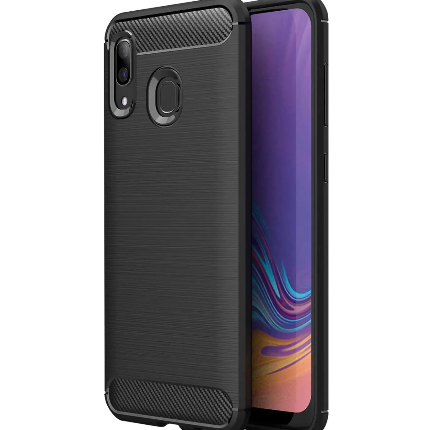Samsung Galaxy A20e - Carbon Case Hülle, stoßfest