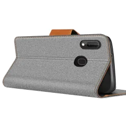 Samsung Galaxy A20e - Jeanslook Klapphülle mit Kartenfach
