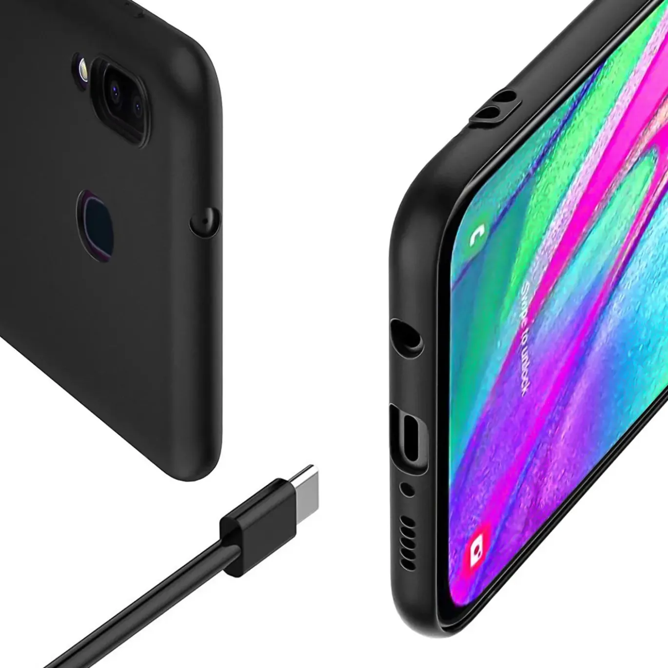 Samsung Galaxy A20e - Slim Silikon Backcover Schwarz