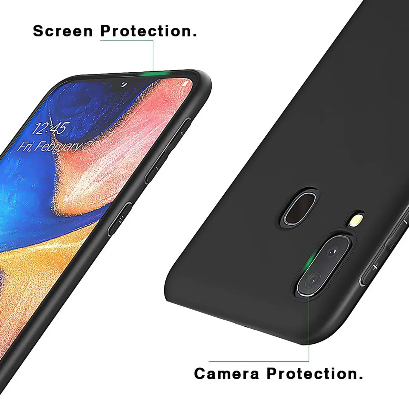 Samsung Galaxy A20e - Slim Silikon Backcover Schwarz