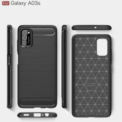 Samsung Galaxy A03s - Carbon Case Hülle, stoßfest