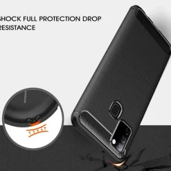 Samsung Galaxy A21s - Carbon Case Hülle, stoßfest