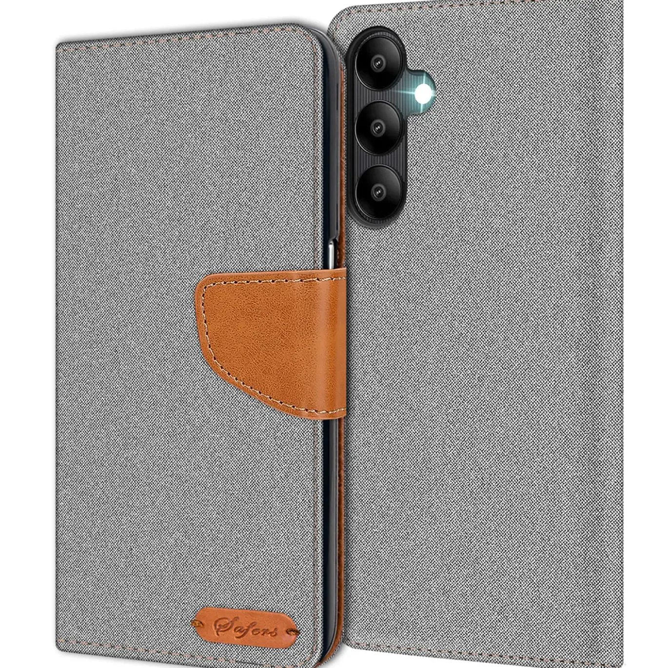 Samsung Galaxy A05s - Jeanslook Klapphülle mit Kartenfach