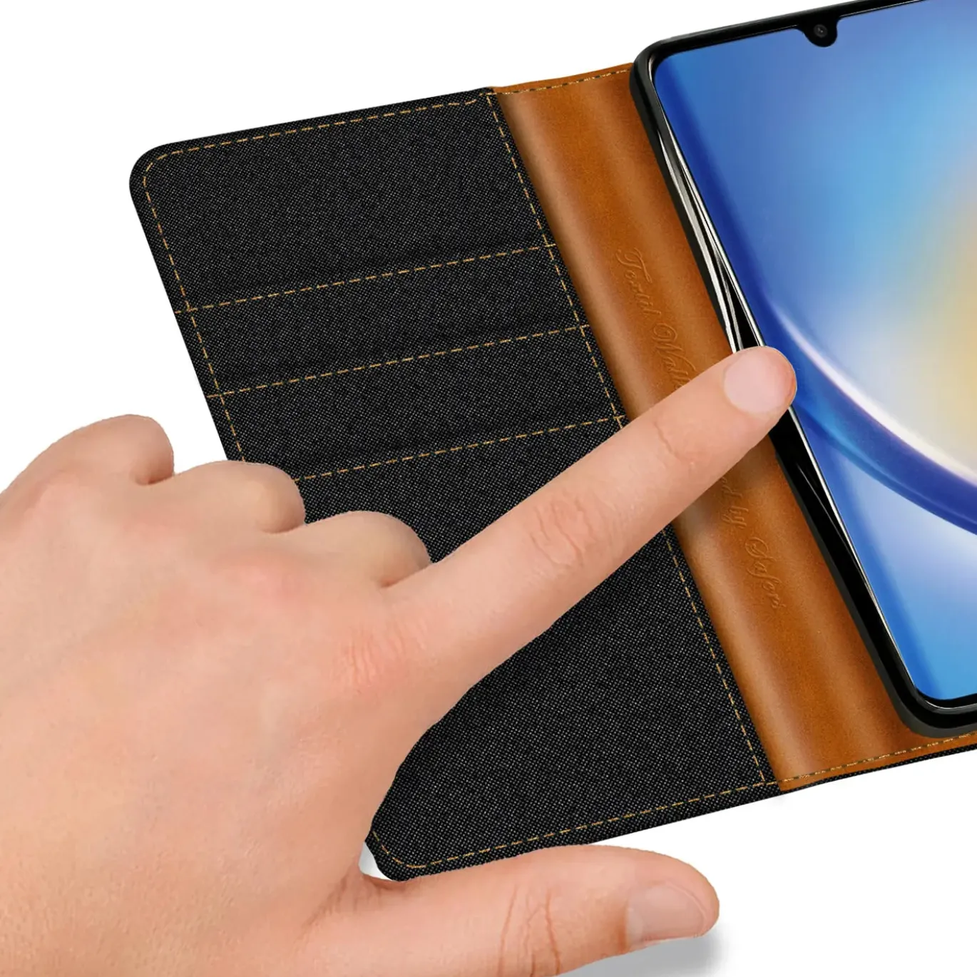 Samsung Galaxy A05s - Jeanslook Klapphülle mit Kartenfach