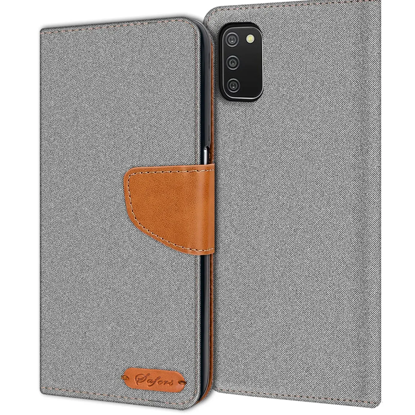 Samsung Galaxy A03s - Jeanslook Klapphülle mit Kartenfach