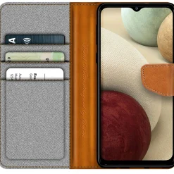 Samsung Galaxy A02S - Jeanslook Klapphülle mit Kartenfach