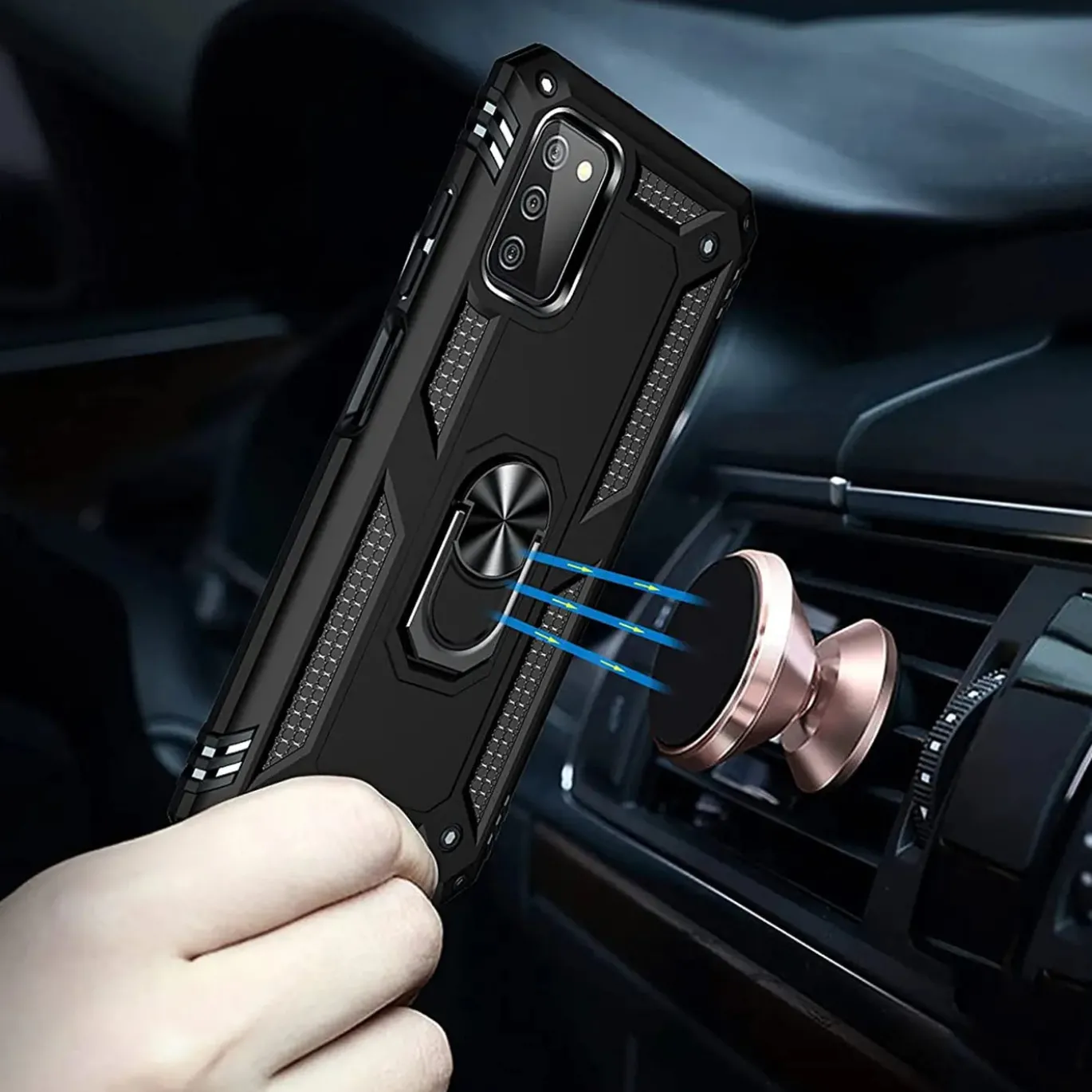 Samsung Galaxy A03s - Outdoor Hardcase mit Ringhalter