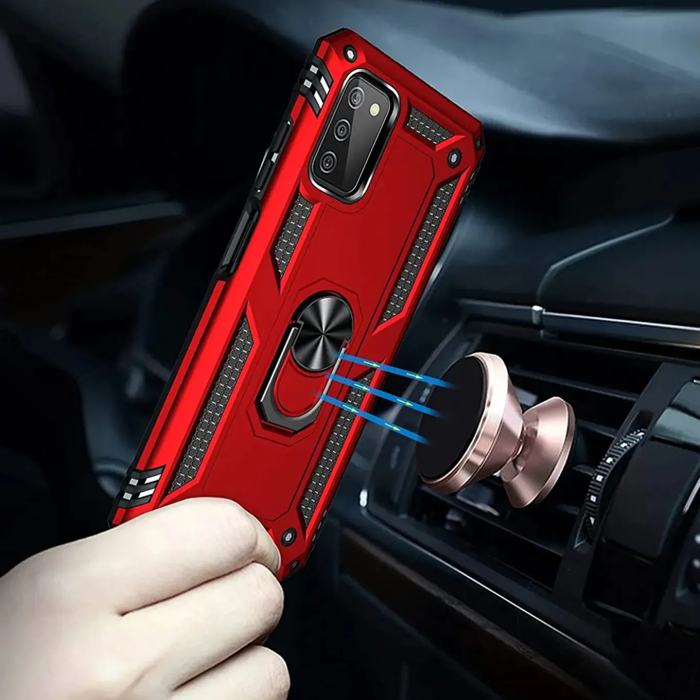 Samsung Galaxy A03s - Outdoor Hardcase mit Ringhalter