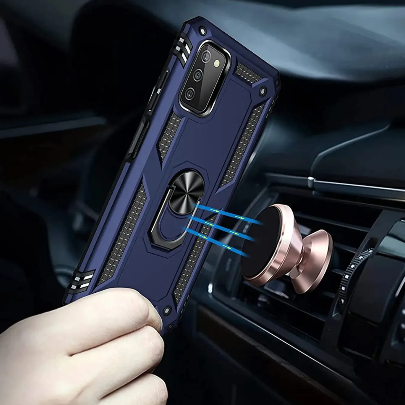 Samsung Galaxy A03s - Outdoor Hardcase mit Ringhalter