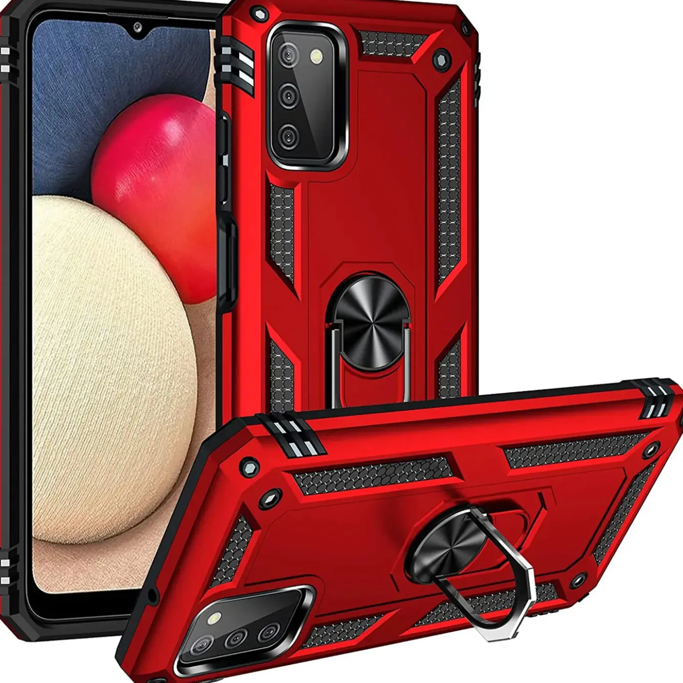 Samsung Galaxy A03s - Outdoor Hardcase mit Ringhalter