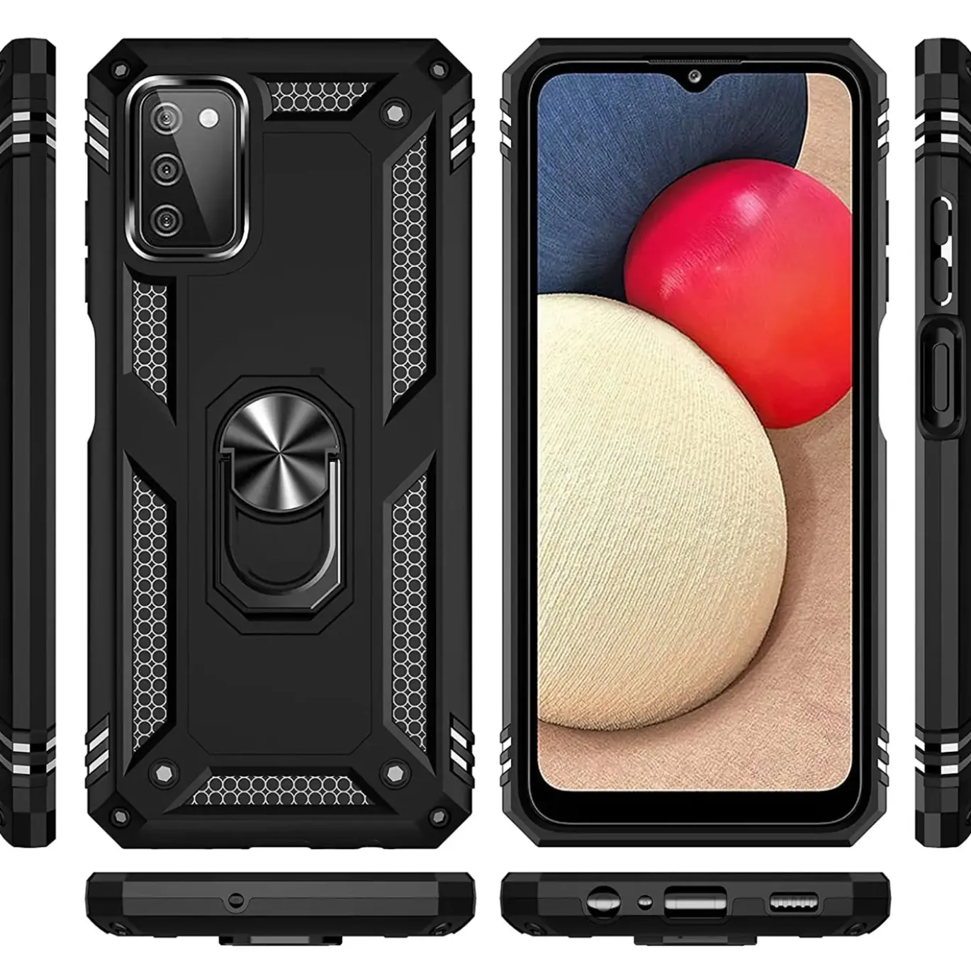 Samsung Galaxy A03s - Outdoor Hardcase mit Ringhalter
